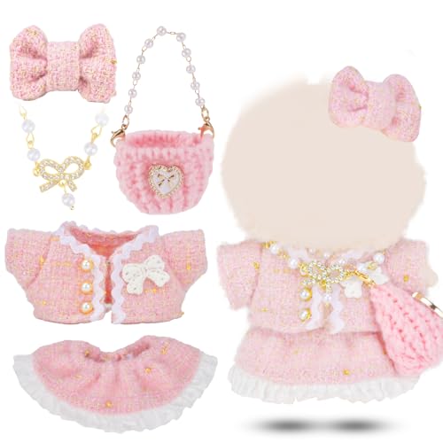Generic 17 cm rosa Puppenkleidung, geeignet für Puppen, rosa Puppenzubehör-Set mit 1 Oberteil, 1 Kleid, 1 Perlenkette, 1 Handtasche, Geschenk für Jungen und Mädchen, Kleidung, Zubehör, keine Puppe Generic 17 cm rosa Puppenkleidung, geeignet für Puppen, rosa Puppenzubehör-Set mit 1 Oberteil, 1 Kleid, 1 Perlenkette, 1 Handtasche, Geschenk für Jungen und Mädchen, Kleidung, Zubehör, keine Puppe von Generisch