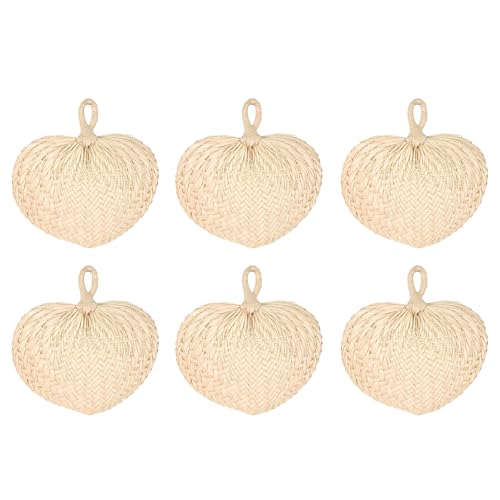 Generico Brautfächer aus Raffia - 6 Stück Handfächer aus Raffia mit Palmblättern - Tischdekoration im chinesischen Stil mit Geflecht für Hochzeiten und Sommerfeiern Generico Brautfächer aus Raffia - 6 Stück Handfächer aus Raffia mit Palmblättern - Tischdekoration im chinesischen Stil mit Geflecht für Hochzeiten und Sommerfeiern von Generisch