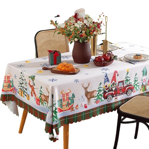 Generico Christmas Cloths, Rectangular Table Cover, Holiday Table Decor, Waterproof Tablecloth Decor, Rectangular Waterproof Santa Claus Tablecloth For Christmas Dining And Holiday Celebrations von Generisch