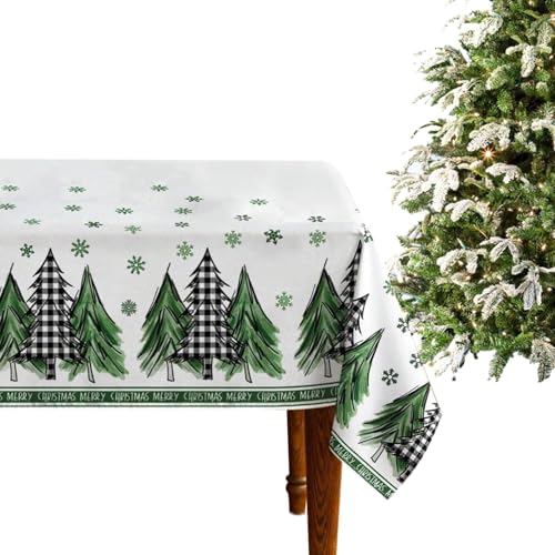 Generico Christmas Tablecloths, Rectangular Tablecloths, Christmas Tree Tablecloth, Aesthetic Table Runner, Cartoon Christmas Tree Decor, Christmas Kitchen Decor, Festive Tablecloths for Dining von Generisch