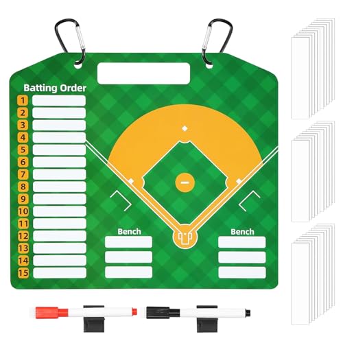 Generico Coaches Dugout Board, Softball Organizer, Team Board, Portable Coaches Board, Dry Erase Marker Board, For Dugout Display Softball Baseball Coaching Accessories von Generisch