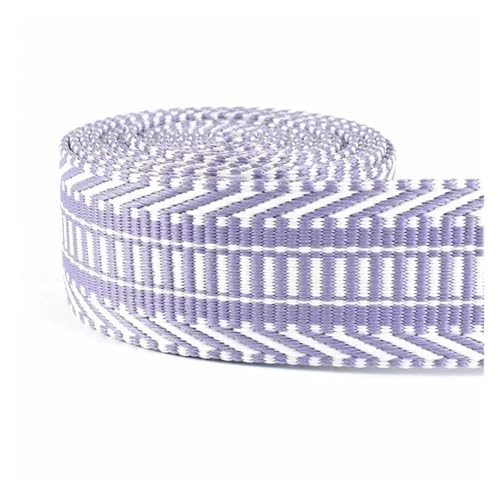 Generisch 1/2/3/4/5 Meter 38mm Polyester Jacquard Gurtband for Gurt Ethnische Band Gepäck dekorative Bänder DIY Tasche Nähen Zubehör(RD155-LightPurple,4Meters) von Generisch