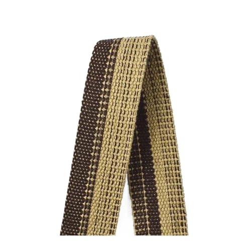 Generisch 1/2/3/4/5M Baumwolle Ramie Gurtband Band Jacquard Band Rucksack Tasche Gürtel Bänder DIY Nähen Biasband Kleidung Zubehör(CoffeeCamel-30mm,2Meters) von Generisch