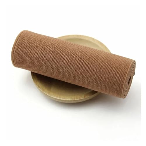 Generisch 1/2/3/5meter 10 cm Breite Elastizbänder for Bundesstrecke Gummibänder Elastics Band Kleidung Federgürtel Nähzubehör(Brown,5METERS_10CM) von Generisch