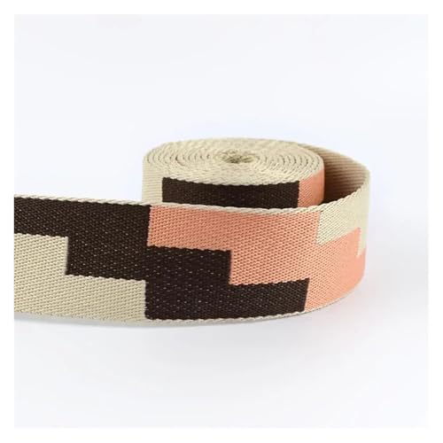 Generisch 1-5 Meter 38 mm Gurtband Nylonband Shoudler Taschengurte Jacquardband Kleidung Gürtelband Nähen Schrägband Zubehör(03,3Meters) von Generisch