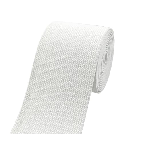 Generisch 1 Meter 60 mm breite elastische Bänder, 1,8 mm dick, weiches Stretch-Gummiband, Taschen, Gürtel, Kleidung, Gurtband, DIY-Nähzubehör(White) von Generisch