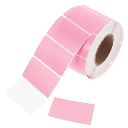 Generisch 1 Rolle klebrige Thermoetiketten Papier Klebeetiketten Aufkleber-Etiketten Barcode Tür aus namensaufkleber preisschild Rechtecke beschriften selbstklebende Adressetiketten Rosa von Generisch