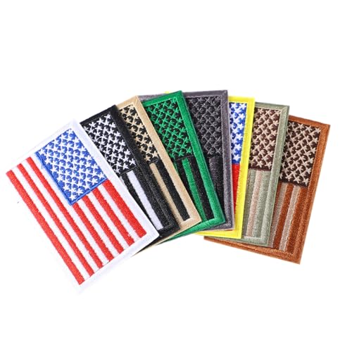 Generisch 1 Satz Amerikanische Flagge Patch Custom Union Jack Patch Insignia Pickle Patch Stickerei Cool Aufkleber Bestickte Patches Applikation Dekoration Retro Kleidung Patch 8 Stück von Generisch