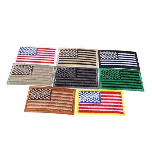 Generisch 1 Satz Aufnäher Mit Amerikanischer Flagge Uns Cool Stickerei Frischer Fleck Flecken Amerikanische Flagge Patch Kleidung Reparatur Patch Aufkleber Stoffzubehör Kleidungsflicken 8st von Generisch