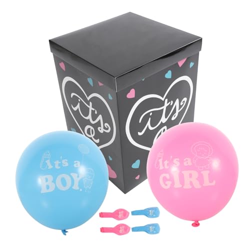 Generisch 1 Satz Geschlechtsoffenlegungsbox Partydekorationen Zum Aufdecken Des Geschlechts Gender-reveal- Geburtstagsballon Gold Roségoldene Geburtstagsdekoration Frauen Neon Plastik von Generisch