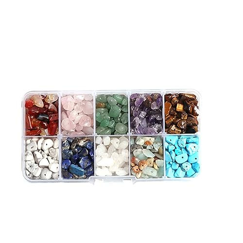 Generisch 1 Set 15 Gitter Crushed Stone Spacer Bead Buntes Kieszubehör Mit Für Die Herstellung Von Diy-schmuckarmbändern von Generisch