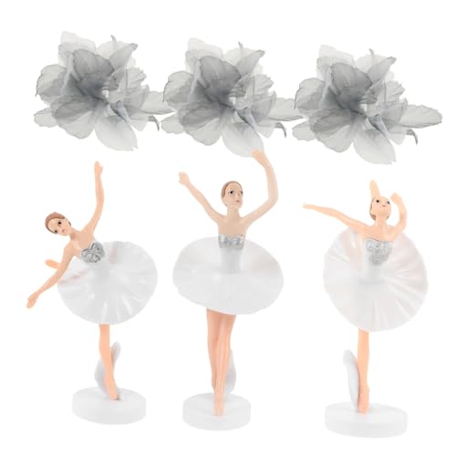 Generisch 1 Set 6 Stück Ballettmädchen Ornamente Kuchendekor Cupcake Dekorationen Kuchenfiguren Autodekor Braut Hochzeitstortenaufsatz Spielzeugfigur Für Dekoration Frauen von Generisch