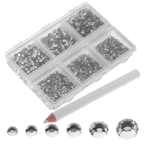 Generisch 1 Set Flatback-strasssteine ​​für Nägel, Klare, Runde Kristall-strasssteine ​​mit Stift, Kristallglas-strasssteine ​​für Nail-art-taschen, Telefon, Diy-handwerk von Generisch