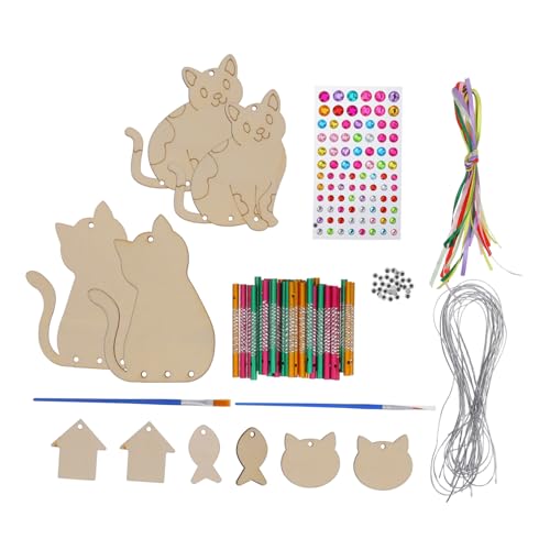 Generisch 1 Set Katzen Windspiel Set Windspiele Basteln Bastelbedarf Für Windspiel Bastelset Aus Holzscheiben Windspiel Bastelset Für Windglocken Dekoration Zum Aufhängen Windspiel Generisch 1 Set Katzen Windspiel Set Windspiele Basteln Bastelbedarf Für Windspiel Bastelset Aus Holzscheiben Windspiel Bastelset Für Windglocken Dekoration Zum Aufhängen Windspiel von Generisch