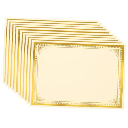 Generisch 10 Blätter Konstruktionspapier Seidenpapier Computerpapier Goldfolienpapier Weiße Karten Pergamentpapier Zum Basteln Papier Für Drucker Druckerpapier Papierzertifikatsinhaber von Generisch