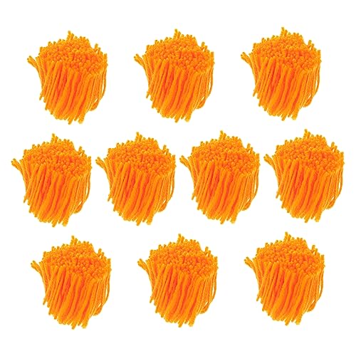 Generisch 10 Rollen Stickgarn Für Teppiche Grobes Teppichgarn Teppich-hakensets Für Vlies Häkelzubehör Knüpfgarn, Vorgeschnittenes Teppichgarn Garnhalterständer Orange Acryl von Generisch