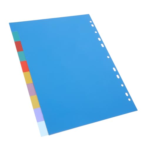 Generisch 10 Stück Binder-teiler Mit Tabs, Papier-tab-einsätze, Teiler, Binder-blatt, Schule, Bürobedarf Für Notebooks, Dateien Und Zeitschriften von Generisch