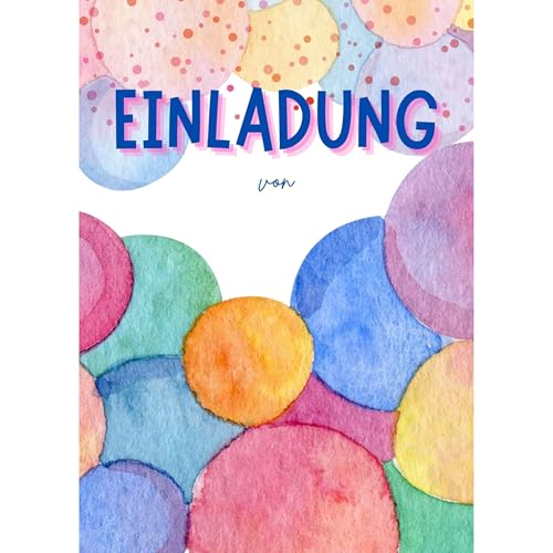 10 charmante Einladungskarten Geburtstag- Boaino DIE EINLADUNGSKARTEN KINDERGEBURTSTAG MÄDCHEN JUNGE - Regenbogen-Design, DIN A6, mit Umschlägen und Herz-Stickern, Perfekt für Kinderparty von Generisch