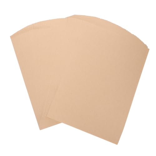 Generisch 100 Blatt Druckerpapier braune Etiketten leere Etiketten bedruckbare Etiketten Klebetiketten adressetiketten büromaterial kleine Umschläge Kraftpapier Kupferplattenaufkleber Yellow von Generisch