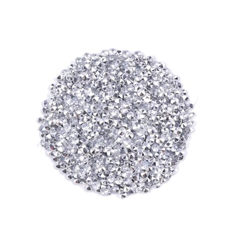 Generisch 1000 Stück Handwerk Kristall hochzeitsdeko wedding decoration party dekoration Transparent beads dekoration party Perlen Edelsteine einmachgläser Acrylkristall Spitze Kristall Weiß von Generisch