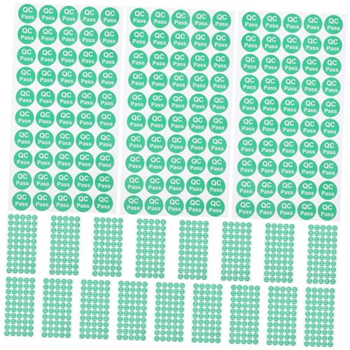 Generisch 1000 Stück Qualitätsprüfungs Bestehensetiketten Nagelaufkleber Kreditkartenaufkleber Kreisaufkleber Runde Aufkleber Manipulationsaufkleber Ausrüstungsetiketten Bestandene von Generisch