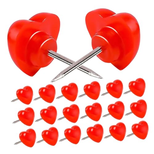 Generisch 100St Herznadel Foto-Push-Pins Bulletin Board Push Pins Reißzwecken für das Büro blattförmige Büroklammern buro zubehör Rote Pinnnadeln Planke dekorative Flache Stifte Stahldraht Generisch 100St Herznadel Foto-Push-Pins Bulletin Board Push Pins Reißzwecken für das Büro blattförmige Büroklammern buro zubehör Rote Pinnnadeln Planke dekorative Flache Stifte Stahldraht von Generisch