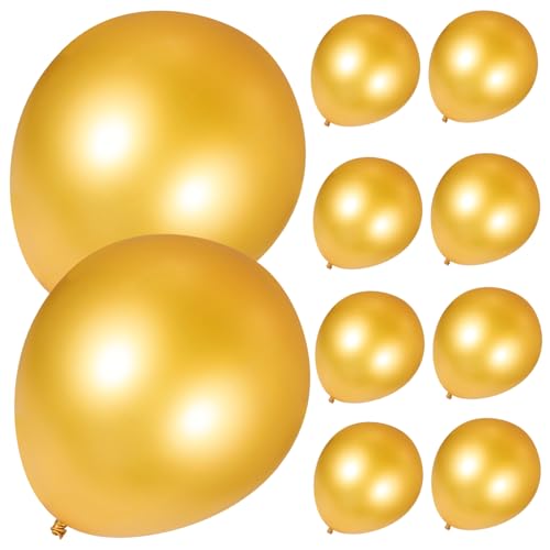 Generisch 10St Runder Latexballon Ballonbogenständer Ballons Masse Ballonbogen-Kits Partydekorationen Partyballons luftballons hochzeitsdeko Party-Layout-Ballons Partyzubehör Emulsion Golden von Generisch