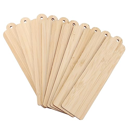 Generisch 10St leeres lesezeichen aus holz Holzanhänger DIY Lesezeichen leere Lesezeichen für leere Lesezeichen-Ornamente DIY-Tags Lesezeichen aus Holz zum Basteln leere lesezeichen aus holz von Generisch