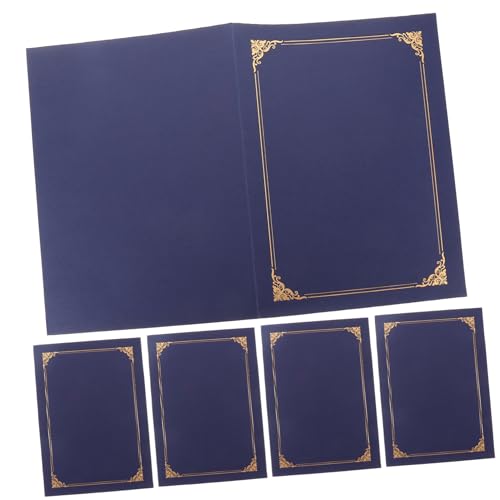 Generisch 10St zertifikat diplom inhaber Ehrenurkundenhülle Zertifikat deckt Award-Cover zertifikat schutzhülle mappen aktenmappe Urkundencover Urkundenumschlag Preisträger Papier Blue von Generisch