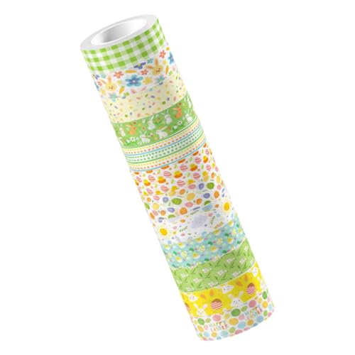 Generisch 12 Rollen Kaninchen Und Washi Tape Alte Aufkleber Klebestift Scrapbooking-zubehör Aufkleber Für Blumenbänder Nail-art-klebeband Aufkleberband Dekoration Mit Papierband Washi-tape von Generisch