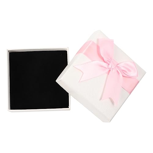 Generisch 12er Boxen Bowknot-karton Schmuck-organizer Zum Aufhängen Favorisieren Anhänger Anzeige Schmuck-organizer-ständer Weihnachtliche Metallische Bögen Überraschung Kiste Papier Rosa von Generisch