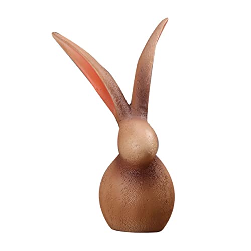 Generisch 1Stk Häschenverzierung Kaninchen Abziehbilder Rattan Hase Plüsch kinderzimmerdeko Room Decoration frühlings Dekoration Easter osterschmuck für den Haushalt Harzornament von Generisch