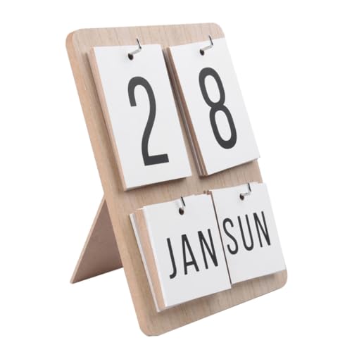 Generisch 1stk Kalender Tischkalender Kalenderschreibtisch Countdown-kalender Zelt Staffelei Kalender Digital Großer Tischkalender Kleiner Tischkalender Tischdecke Wandkalender Weiß Bambus von Generisch