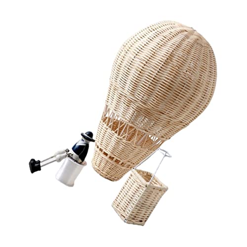 Generisch 1stk Rattan-heißluft Ballon Ballongewichte Heißluftballon Ballonbogen-kit Helium-ballonpumpe Wohnkultur Flugzeug Heliumtank Für Luftballons Zu Hause Ballonständer Stroh Khaki von Generisch