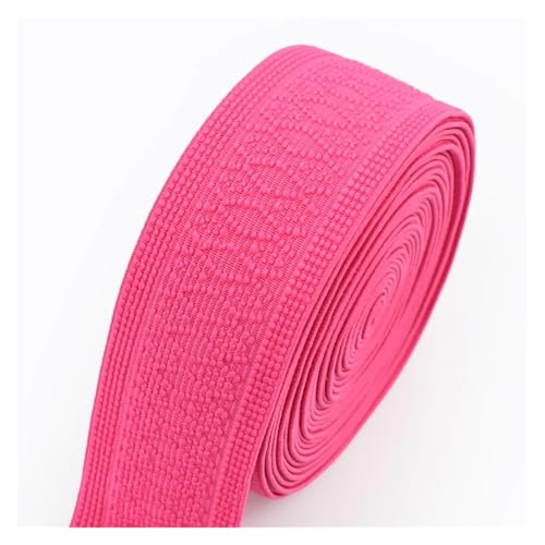 Generisch 2/4 Meter 50 mm Jacquard-Gummibänder, dehnbares Gummiband for Kleidung, Taschenriemen, Gürtel, DIY, Stricken, Nähen, Basteln, Zubehör(RoseRed,4METERS_50MM) von Generisch