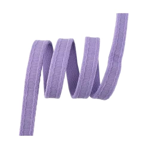 Generisch 2/5/10M Länge 10mm Nylon-Elastikband Kanalisierungsband Röhrengummibänder for Nähen von BH-Unterwäsche, Kleidung, DIY-Zubehör(Purple,10mm-2Meters) von Generisch