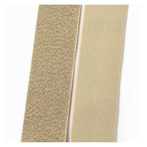 Generisch 2/5/8meterfarbiges Nylon-Elastizitätsband 25-50 mm Gurtbandband for Bundesnähung Kleidungsstücke Handwerksbehörden Accessoires(Beige,2METERS_40MM) von Generisch