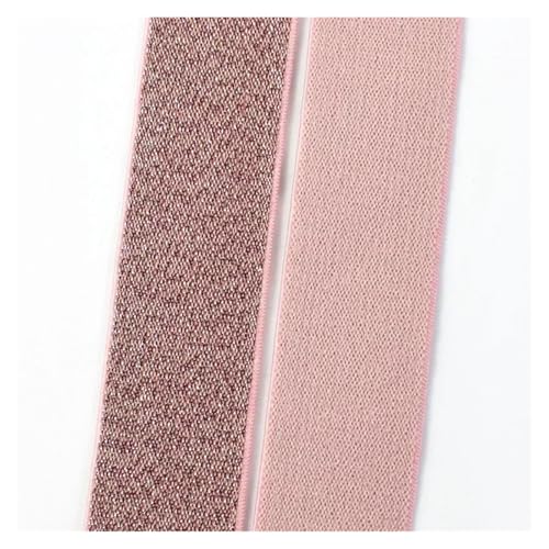 Generisch 2/5/8meterfarbiges Nylon-Elastizitätsband 25-50 mm Gurtbandband for Bundesnähung Kleidungsstücke Handwerksbehörden Accessoires(DarkPink,5METERS_25MM) von Generisch