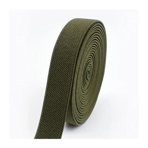 Generisch 2/5meter 20-50 mm Elastizbänder Hosen Rock Rock Gummi-Band-Stretch-Gurtbänder Kleidung Nähzubehör(ArmyGreen,2METERS_50MM) von Generisch