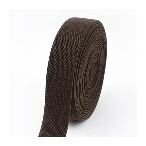 Generisch 2/5meter 20-50 mm Elastizbänder Hosen Rock Rock Gummi-Band-Stretch-Gurtbänder Kleidung Nähzubehör(Coffee,2METERS_25MM) von Generisch