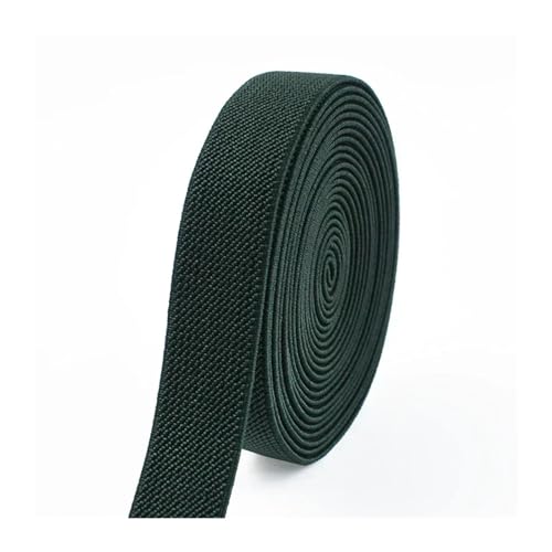 Generisch 2/5meter 20-50 mm Elastizbänder Hosen Rock Rock Gummi-Band-Stretch-Gurtbänder Kleidung Nähzubehör(DarkGreen,2METERS_20MM) von Generisch