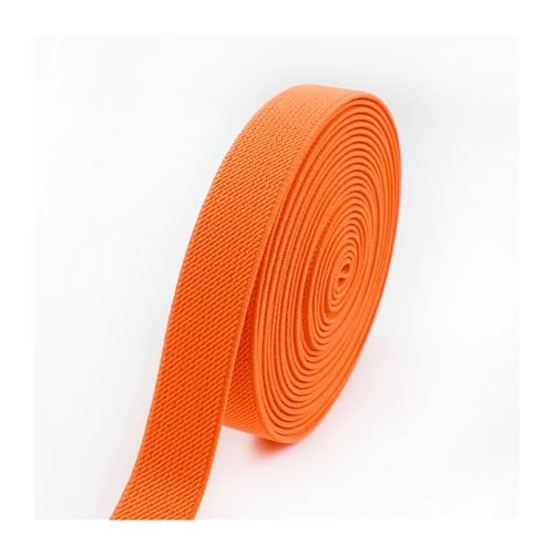 Generisch 2/5meter 20-50 mm Elastizbänder Hosen Rock Rock Gummi-Band-Stretch-Gurtbänder Kleidung Nähzubehör(FluorescentOrange,2METERS_38MM) von Generisch