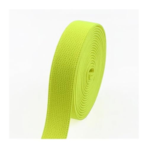 Generisch 2/5meter 20-50 mm Elastizbänder Hosen Rock Rock Gummi-Band-Stretch-Gurtbänder Kleidung Nähzubehör(FluorescentYellow,2METERS_30MM) von Generisch