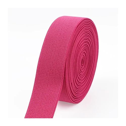 Generisch 2/5meter 20-50 mm Elastizbänder Hosen Rock Rock Gummi-Band-Stretch-Gurtbänder Kleidung Nähzubehör(HotPink,5METERS_30MM) von Generisch