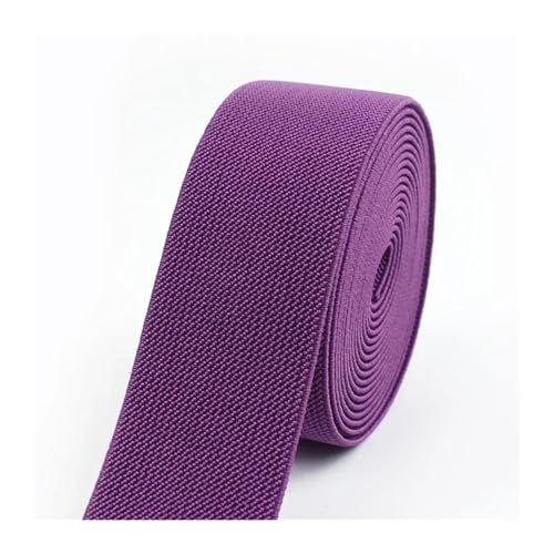 Generisch 2/5meter 20-50 mm Elastizbänder Hosen Rock Rock Gummi-Band-Stretch-Gurtbänder Kleidung Nähzubehör(Purple,5METERS_20MM) von Generisch