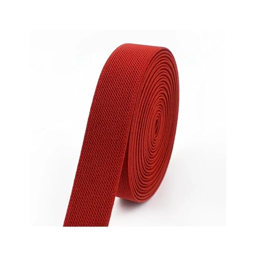 Generisch 2/5meter 20-50 mm Elastizbänder Hosen Rock Rock Gummi-Band-Stretch-Gurtbänder Kleidung Nähzubehör(Red,2METERS_30MM) von Generisch