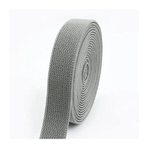 Generisch 2/5meter 20-50 mm Elastizbänder Hosen Rock Rock Gummi-Band-Stretch-Gurtbänder Kleidung Nähzubehör(SilverGray,2METERS_20MM) von Generisch