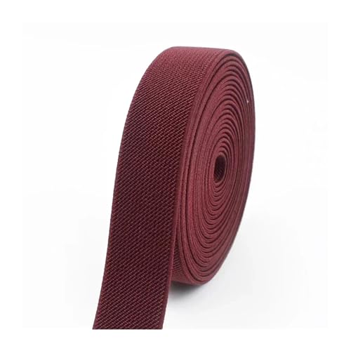 Generisch 2/5meter 20-50 mm Elastizbänder Hosen Rock Rock Gummi-Band-Stretch-Gurtbänder Kleidung Nähzubehör(WineRed,2METERS_50MM) von Generisch