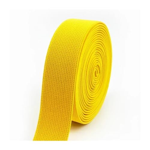 Generisch 2/5meter 20-50 mm Elastizbänder Hosen Rock Rock Gummi-Band-Stretch-Gurtbänder Kleidung Nähzubehör(Yellow,2METERS_30MM) von Generisch