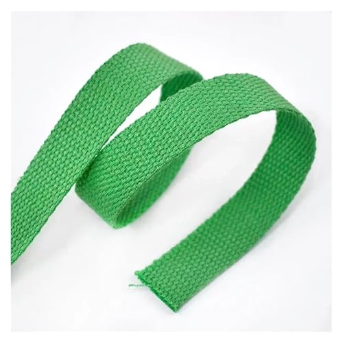 Generisch 2–10 Meter 32 mm Leinwand-Gurtband, Taschengurt, Kleidung, Baumwollband, Hundehalsband, Band, Schrägband, DIY-Nähzubehör(LightGreen,32mm-10Meters) von Generisch